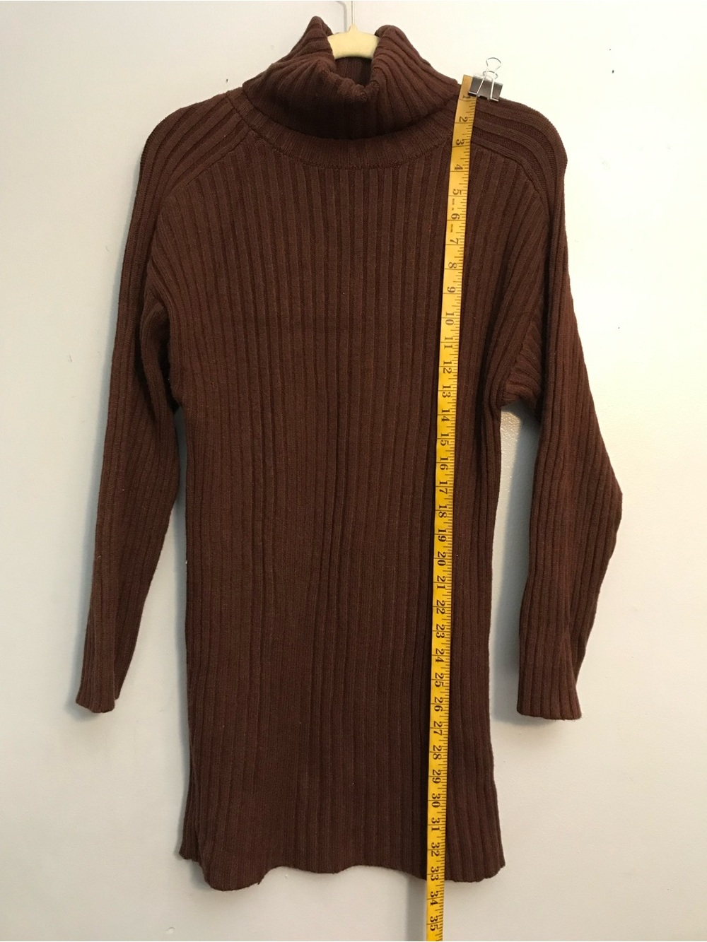 Turtleneck Ribbed Knit A NEW DAY Sweater Dress - Brown